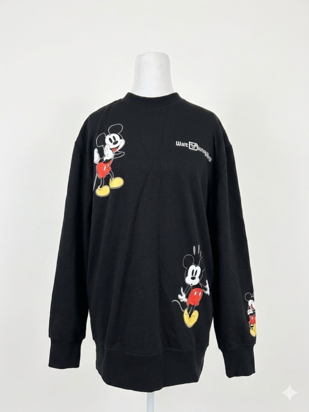 Walt‎ Disney World Mickey Mouse Expressions Sweatshirt Black Crewneck Small